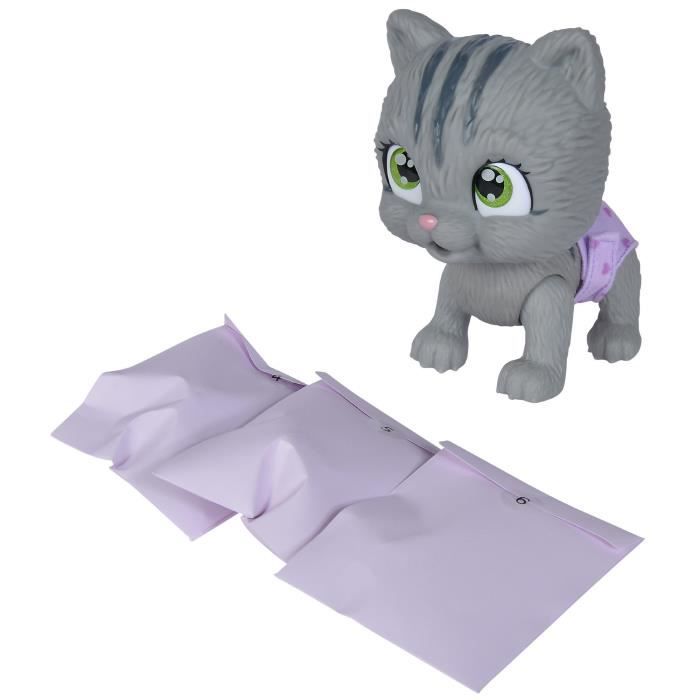 Smoby - Pamper Petz - Cat to adopt - 4 accessories - Articulated - Wood and pee - Adoption certificate - From 3 years old