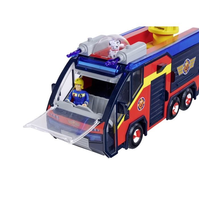 Fireman Sam - Fire Truck - Jupiter - 2 figurines - Sounds and lights - Several accessories - 3 batteries included