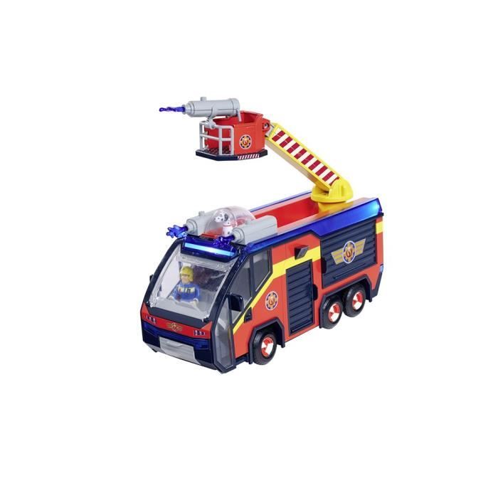 Fireman Sam - Fire Truck - Jupiter - 2 figurines - Sounds and lights - Several accessories - 3 batteries included