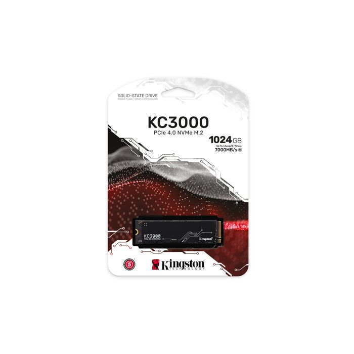 KINGSTON - Internal SSD - KC3000 - 1024GB - M.2 NVMe (SKC3000S/1024G)
