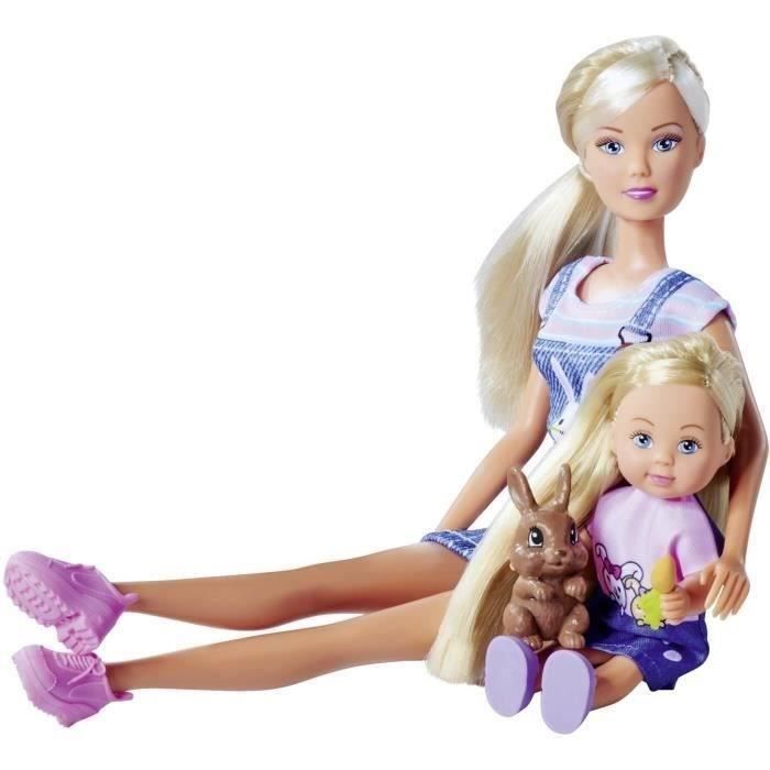 SIMBA - Steffi Love - Rabbit Family + Evi love - Fashion doll