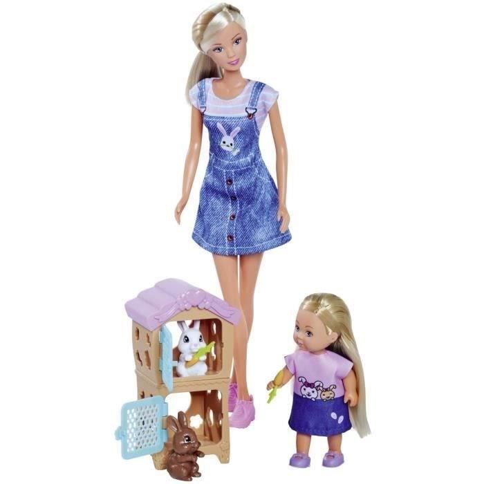 SIMBA - Steffi Love - Rabbit Family + Evi love - Fashion doll