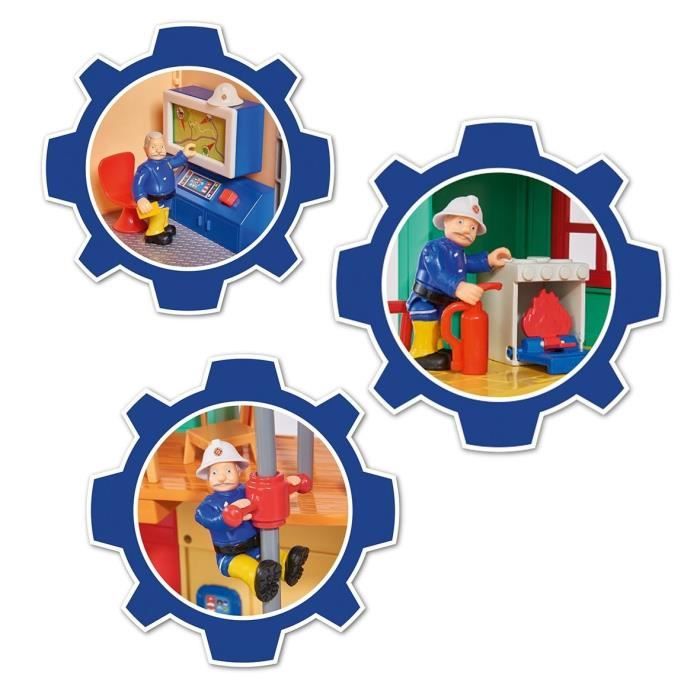 Pontypandy Smoby Fireman Sam Barracks with 1 figurine - Toy for children from 3 years old