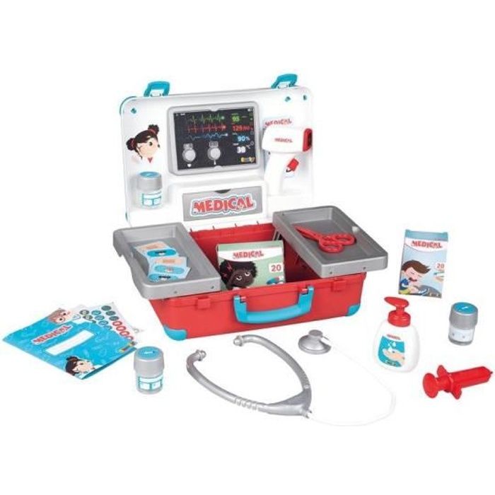 Smoby - Medical case - Numerous doctor's accessories - From 3 years old - Made in France