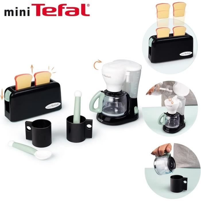 Tefal breakfast set - Smoby - Toaster + coffee maker + cups and spoons - From 3 years old