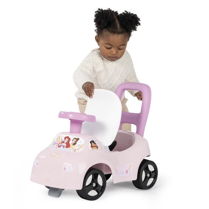 Smoby - 2 in 1 child car carrier - Disney Princess - Underseat storage + horn - From 10 months - Made in France