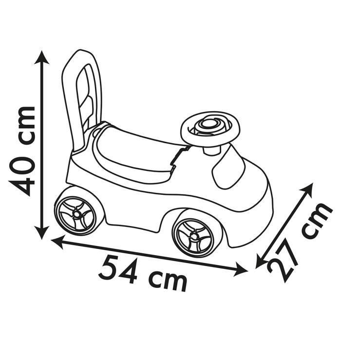 Smoby - 2 in 1 child car carrier - Disney Princess - Underseat storage + horn - From 10 months - Made in France