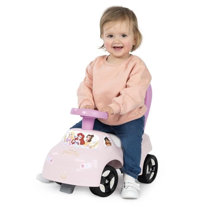 Smoby - 2 in 1 child car carrier - Disney Princess - Underseat storage + horn - From 10 months - Made in France