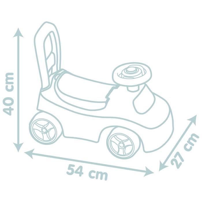 Little Smoby - Car Carrier - Trunk under the saddle + seat - Horn - From 10 years old - Made in France