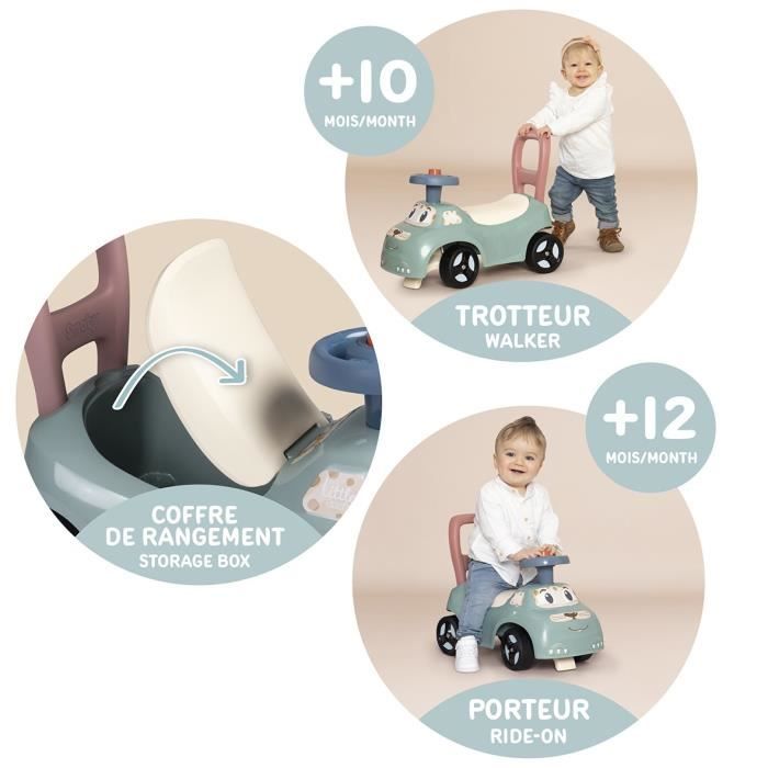 Little Smoby - Car Carrier - Trunk under the saddle + seat - Horn - From 10 years old - Made in France
