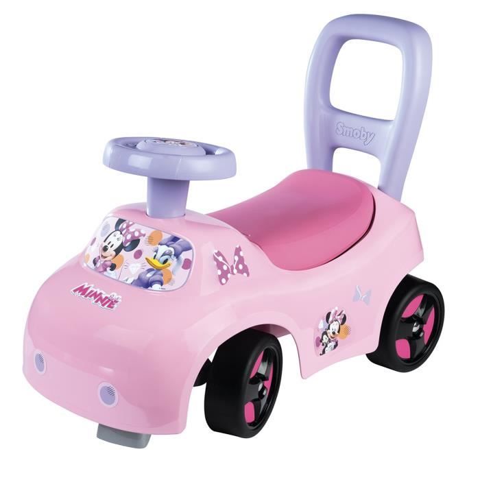 Smoby - 2 in 1 child car carrier - Minnie - Storage under the saddle + horn - From 10 months - Made in France
