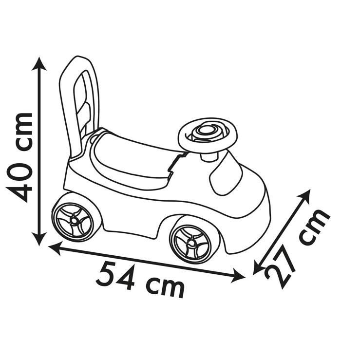 Smoby - 2 in 1 child car carrier - Minnie - Storage under the saddle + horn - From 10 months - Made in France