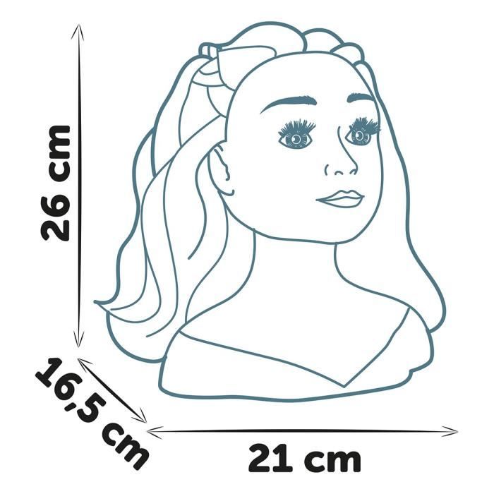 Smoby - Blonde styling head - Easy to style - 19 realistic accessories - Thermosensitive lips - Storage hatch