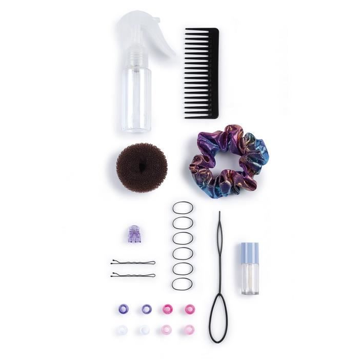 Smoby - Afro hair styling head - Easy to style - 23 realistic accessories - Heat-sensitive lips - Storage hatch