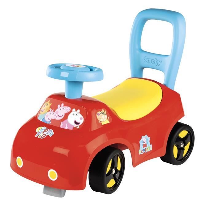 Smoby - 2 in 1 child car carrier - Peppa Pig - Storage under the saddle + horn - From 10 months - Made in France