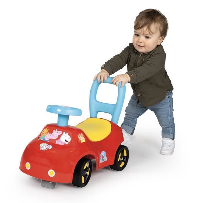 Smoby - 2 in 1 child car carrier - Peppa Pig - Storage under the saddle + horn - From 10 months - Made in France