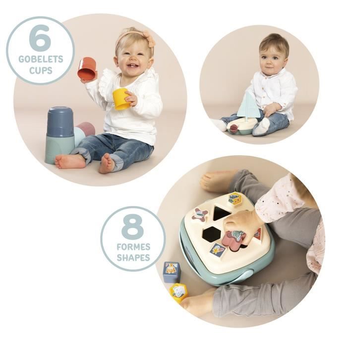 Little Smoby - Awakening and bath box - 3 awakening games - From 12 months - Made in France
