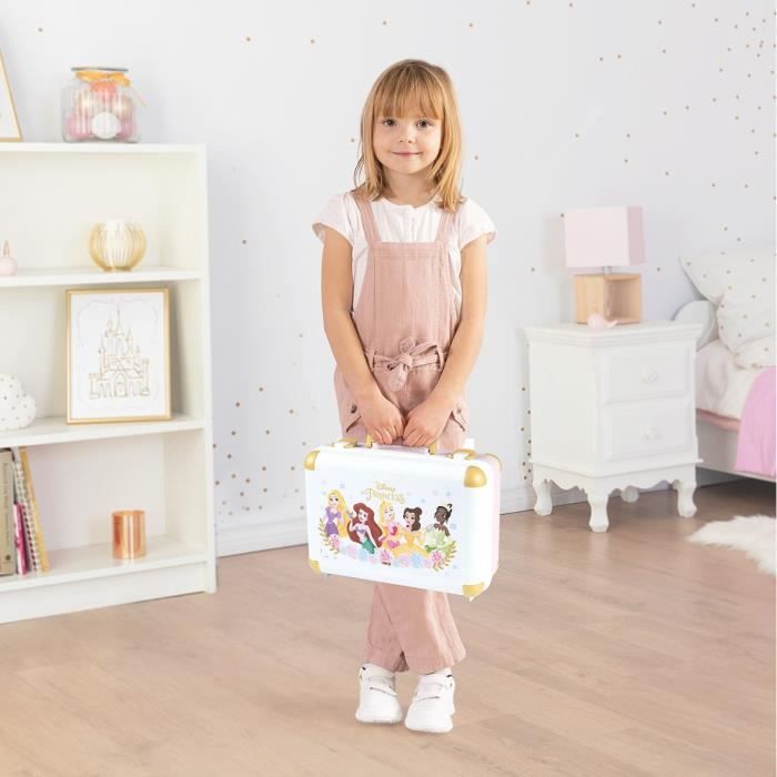 Smoby - Disney Princess - Easy to carry beauty case - 13 accessories included: hairdressing, nail care, makeup - Fabricatio