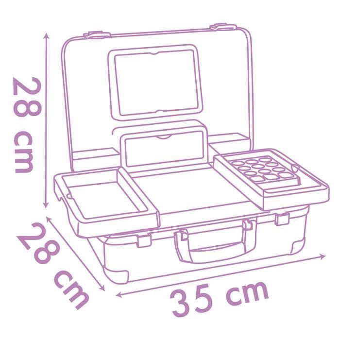 Smoby - Gabby and the Magic House - Easy to carry beauty case - 13 accessories included: hairdressing, nail care, makeup -