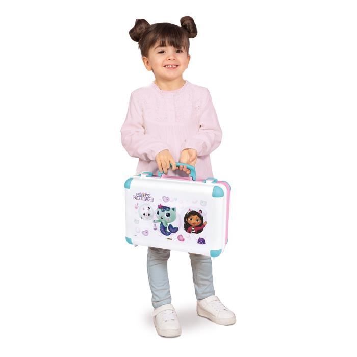 Smoby - Gabby and the Magic House - Easy to carry beauty case - 13 accessories included: hairdressing, nail care, makeup -