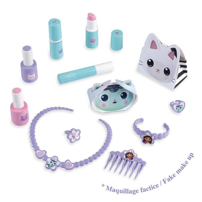 Smoby - Gabby and the Magic House - 2 in 1 children's dressing table - Stool included - 12 accessories - Adjustable mirror