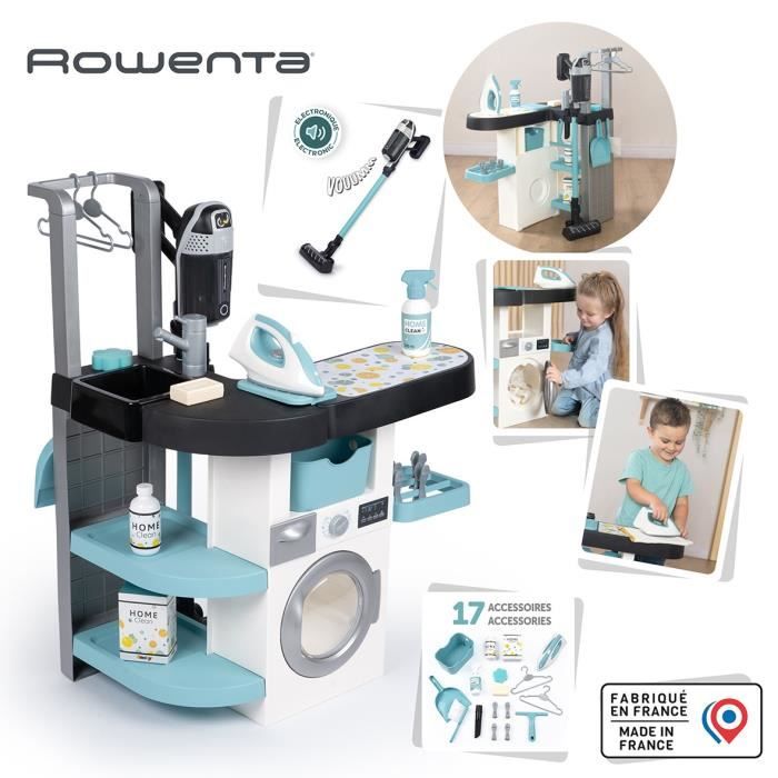 Smoby - Rowenta - Children's laundry room - Imitation game - Realistic sounds - 17 realistic accessories