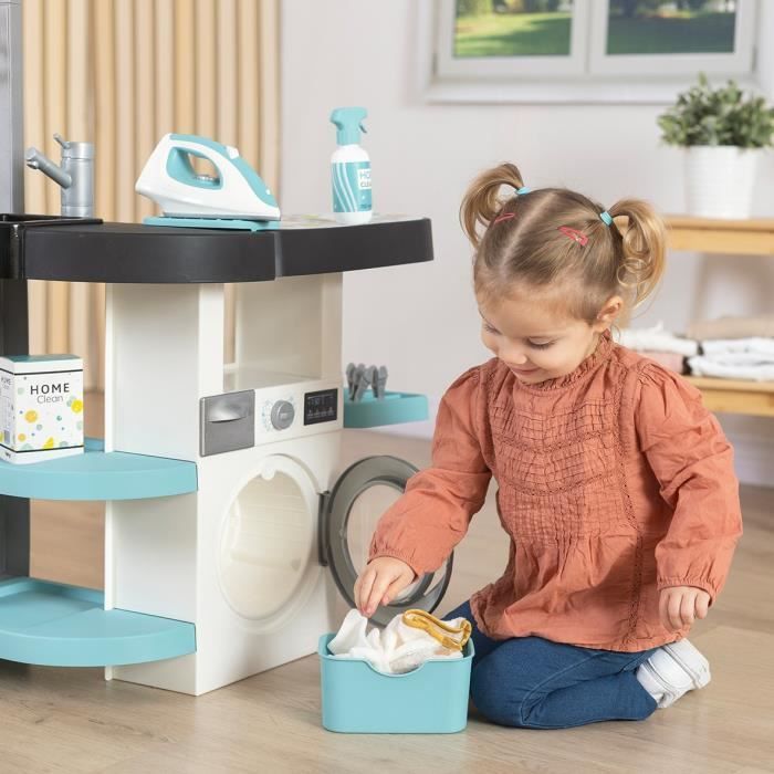 Smoby - Rowenta - Children's laundry room - Imitation game - Realistic sounds - 17 realistic accessories