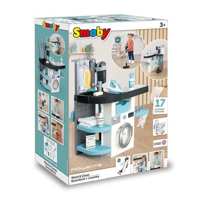 Smoby - Rowenta - Children's laundry room - Imitation game - Realistic sounds - 17 realistic accessories
