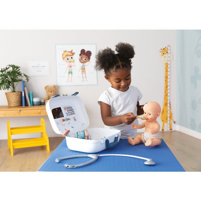 SMOBY - Doctor's Case - Ages 3 and up - Portable - Includes many accessories: thermometer, scissors, bandages, syringe