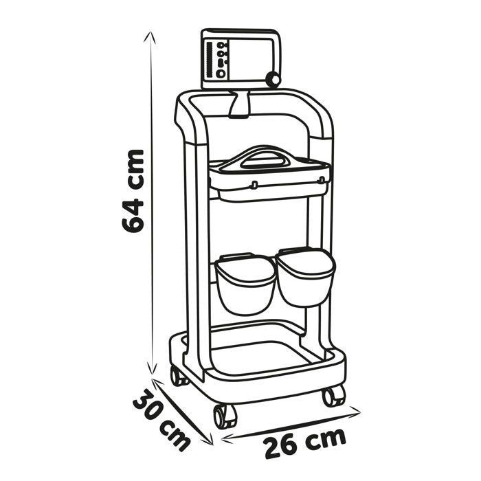 Smoby - Electronic Medical Cart - Kids' Doctor's Cart - Sounds and Lights - 12 Accessories - Ages 3 and up - Made in France