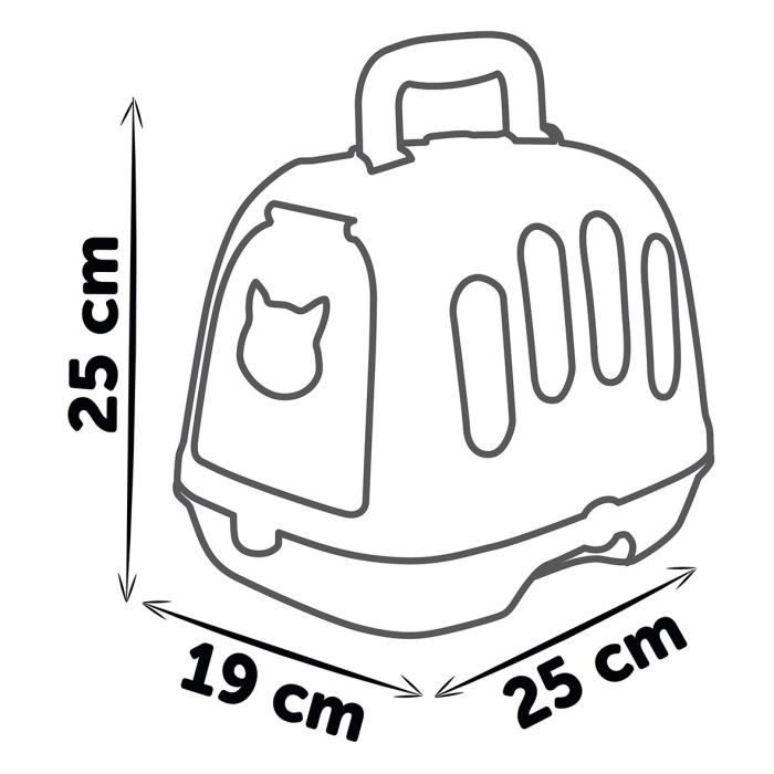 Smoby - Veterinary case - 1 panda plush and many accessories - 2 in 1 product: Transport cage - Made in France
