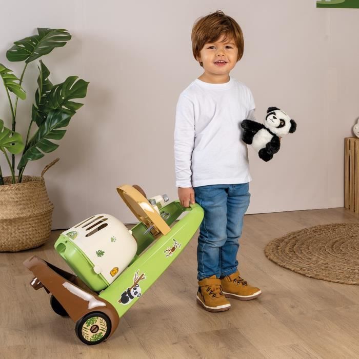 Smoby - Zoo Veterinarian Trolley - Panda Plush - Many accessories included - 2 in 1 product: Transport cage - Manufacturing