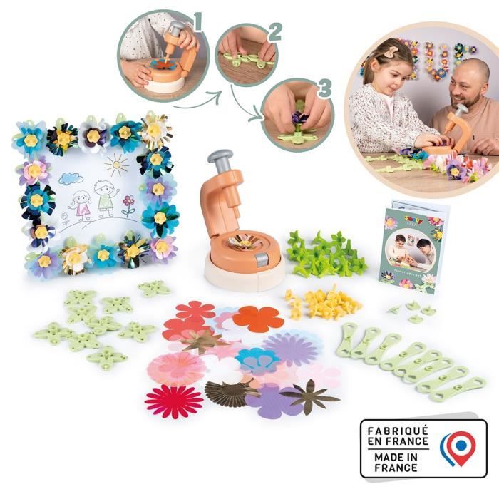 Smoby - Creative leisure - Refills of 16 flowers - For the Decorative object creation set - Made in France