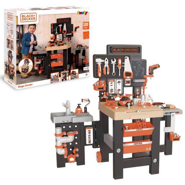 Smoby - B+D Mega Center - Ages 3 and up - Made in France