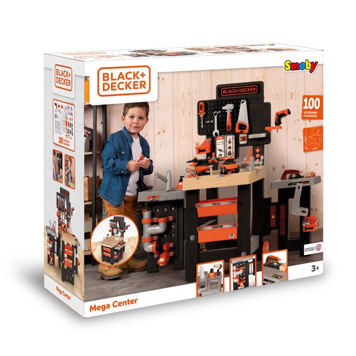 Smoby - B+D Mega Center - Ages 3 and up - Made in France
