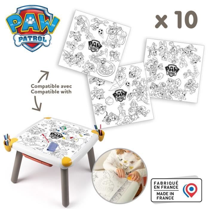 Smoby - Coloring Refill for the Kid creative table - 10 Paw Patrol coloring sheets