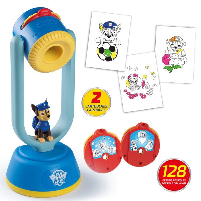 SMOBY - Paw Patrol - Drawing Projector - Adjustable focus and brightness - Ages 3 and up - Made in France