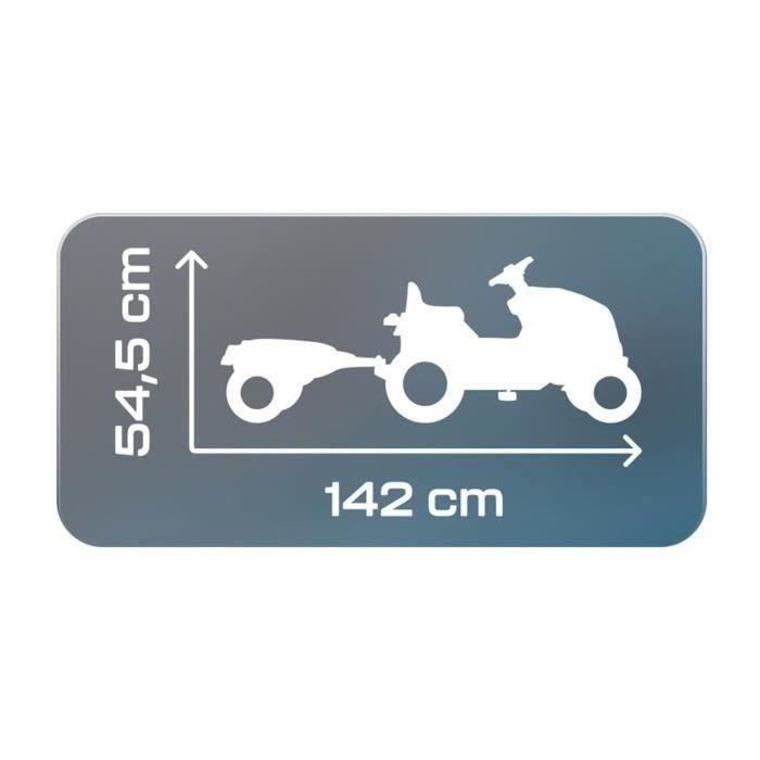 Smoby Farmer XL pedal tractor + trailer - Blue