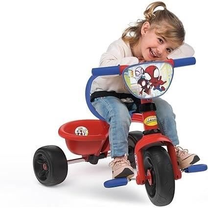 Smoby - Be Fun Tricycle - Spidey - Evolves from 15 months to 3 years - Parental cane adjustable to 3 positions - Safety belt