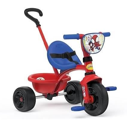 Smoby - Be Fun Tricycle - Spidey - Evolves from 15 months to 3 years - Parental cane adjustable to 3 positions - Safety belt