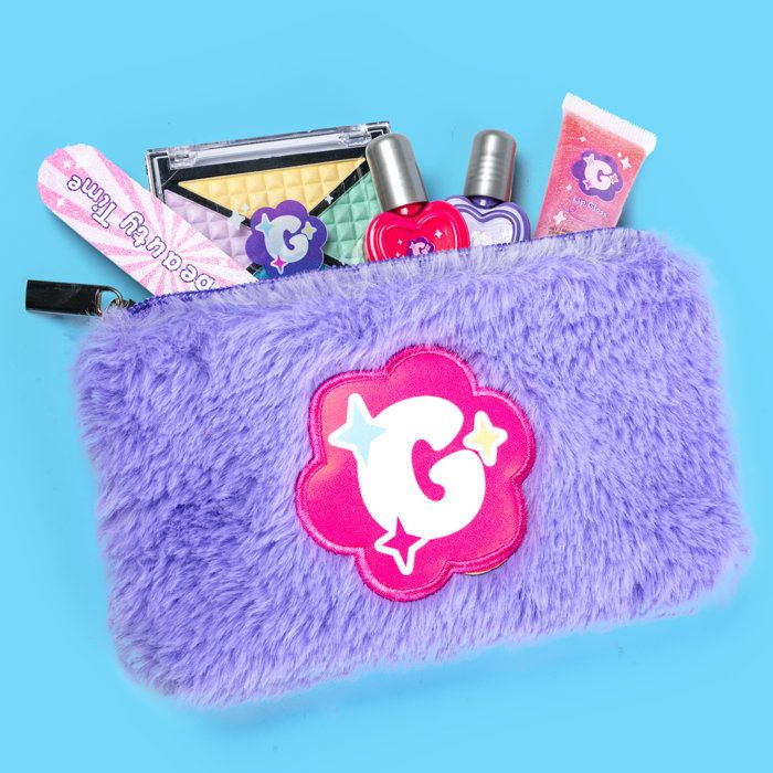 Makeup Kit - Glam me Up - Smoby - Kit, lip gloss, nail polish, palette with 4 powders, applicators - Ages 6 and up