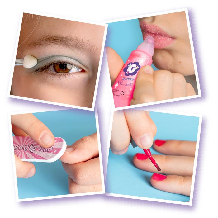 Makeup Kit - Glam me Up - Smoby - Kit, lip gloss, nail polish, palette with 4 powders, applicators - Ages 6 and up
