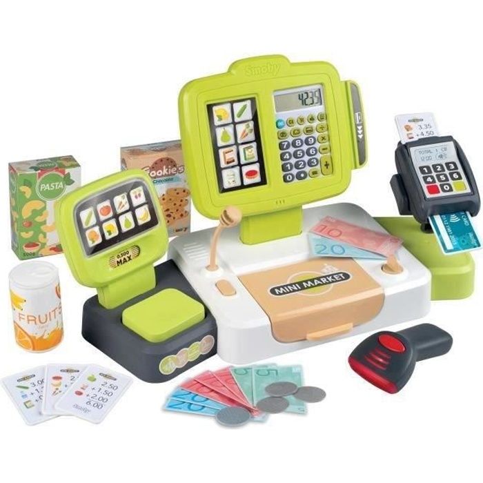 Smoby large cash register - 30 accessories included - ages 3