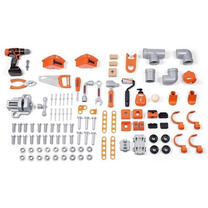 Smoby - Black and Decker - Mega center - 3 parts: mechanics, plumbing, carpentry - Many accessories - Made in France