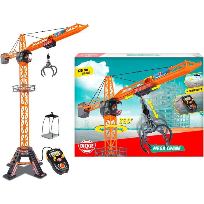 DICKIE - Wire-guided crane 120cm yellow