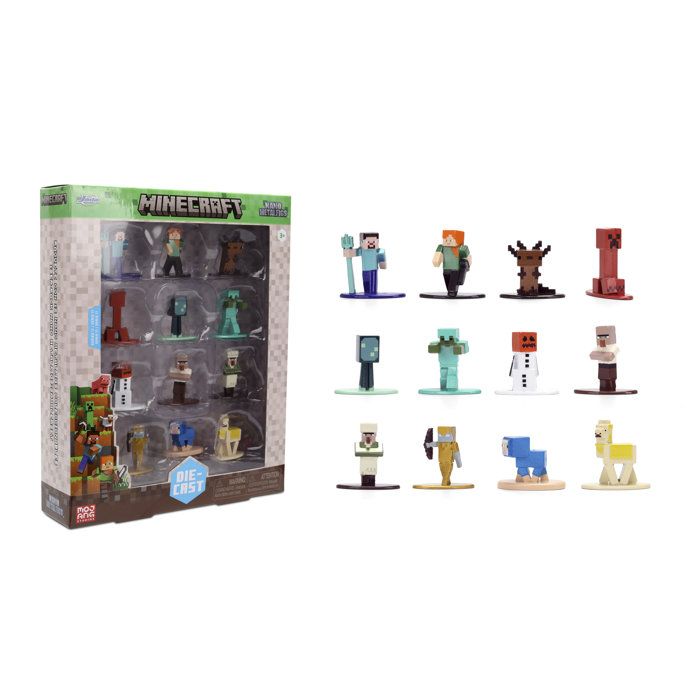 Jada - Figurine - Minecraft 4 cm, 12-piece set - #2 - Ages 3 and up