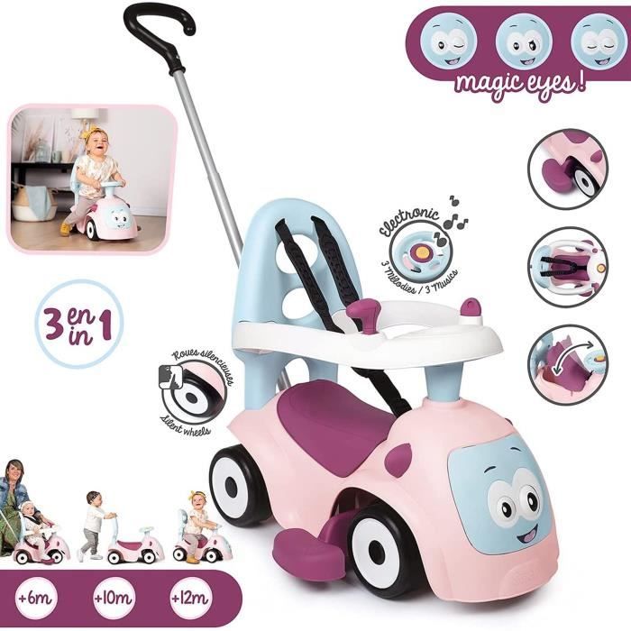 Smoby - Maestro Balade Pink Ride-On - For Children From 6 Months - Upgradeable - Silent Wheels - Horn