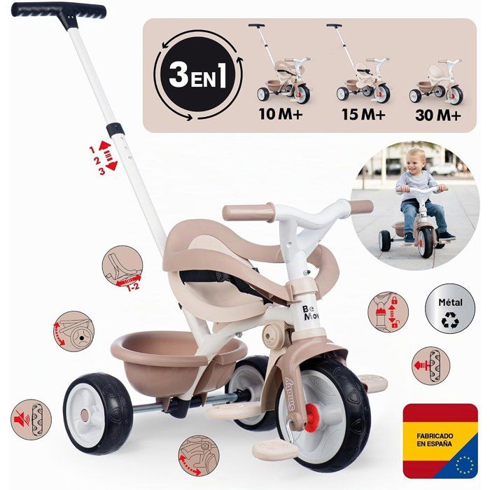 SMOBY - Be move comfort - Tricycle Be Move Comfort Beige
