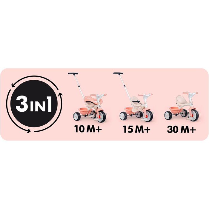 SMOBY - Be move comfort - Tricycle Be Move Comfort Pink