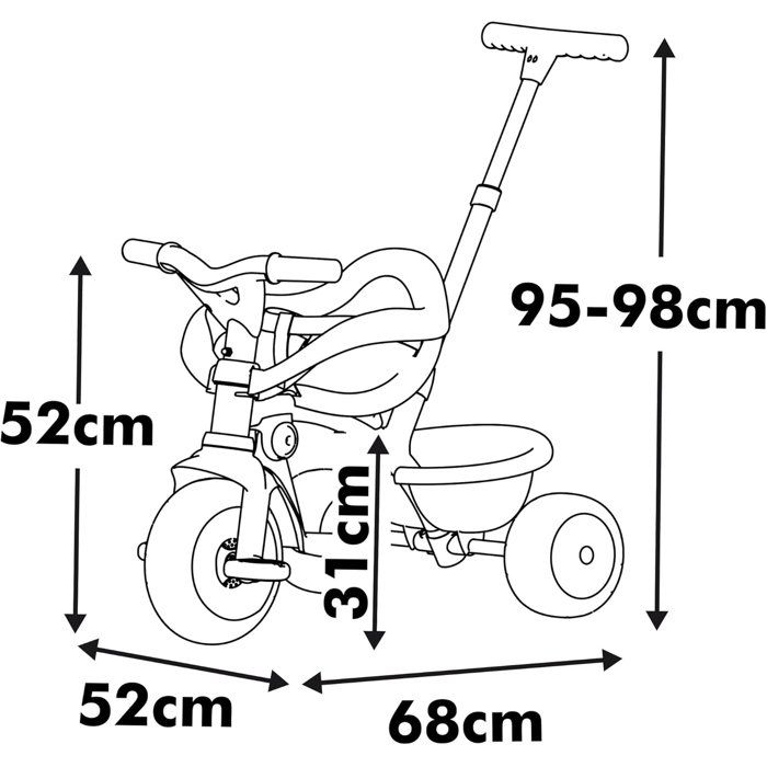 SMOBY - Be move comfort - Tricycle Be Move Comfort Pink